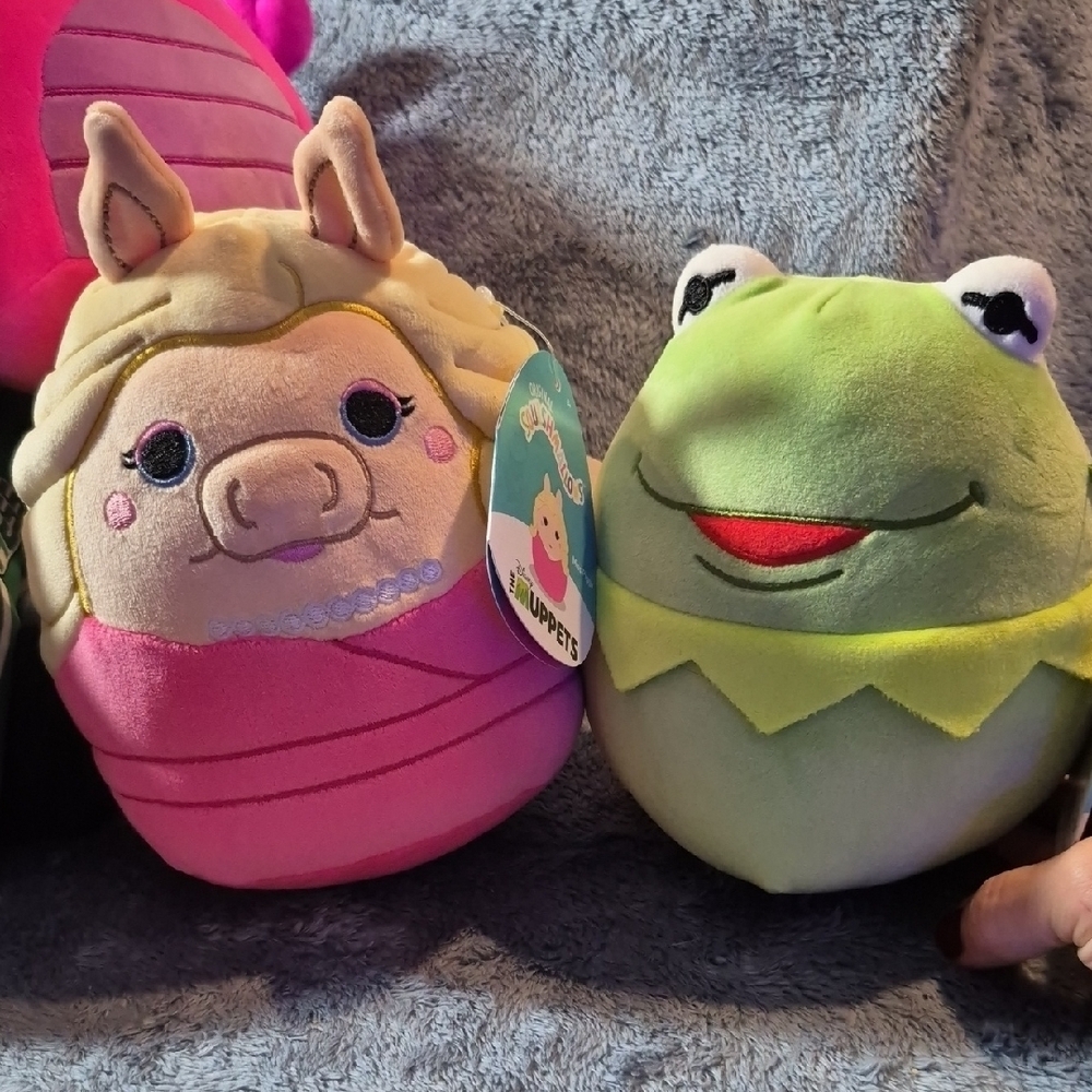NWT Muppets By Squishmallow "Miss Piggy" & "Kermit The Frog"